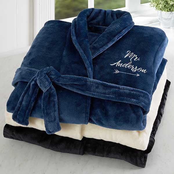 Personalised Men Fleece Gown Idee Kreatives